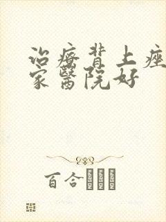 治疗背上痤疮哪家医院好