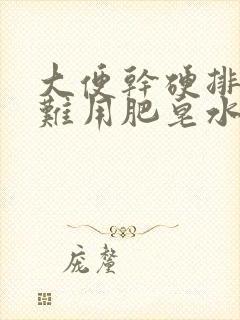 大便干硬排便困难用肥皂水