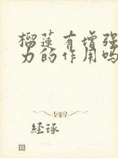 榴莲有增强免疫力的作用吗