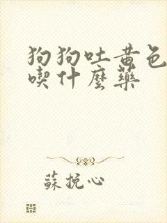 狗狗吐黄色粘液吃什么药