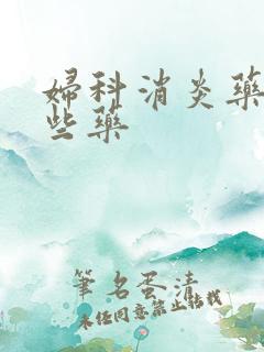 妇科消炎药有哪些药