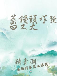 蒸馒头咋发面又白又大