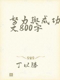 努力与成功议论文800字