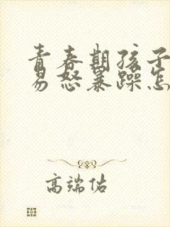 青春期孩子脾气易怒暴躁怎么办