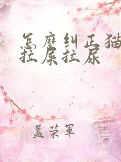 怎么纠正猫咪乱拉屎拉尿