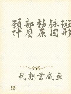 颈部动脉斑块是什么原因形成的?