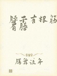 脖子有根筋疼到肩膀