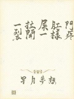 一拉屎肛门就像裂开一样疼还出血