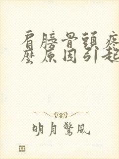 肩膀骨头疼痛什么原因引起的