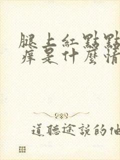 腿上红点点有点痒是什么情况