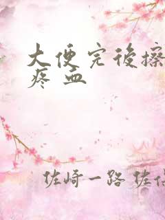 大便完后擦屁股疼 血