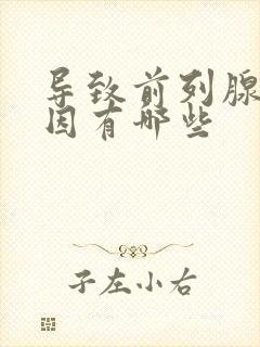 导致前列腺的原因有哪些