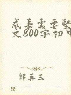 成长需要坚持作文800字初中