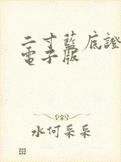 二寸蓝底证件照电子版