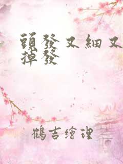 头发又细又软还掉发