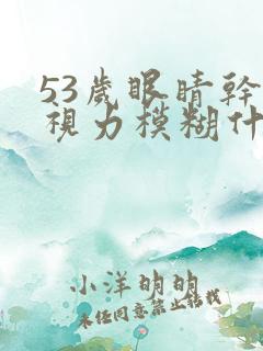 53岁眼睛干涩视力模糊什么原因