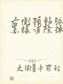 右侧颈动脉斑块怎样消除掉的快