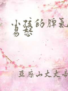 小孩的脾气暴躁易怒