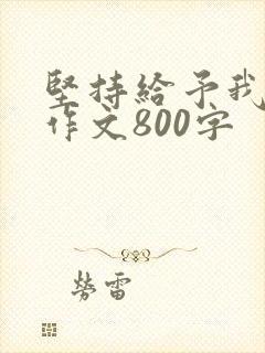 坚持给予我力量作文800字