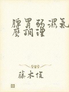 脾胃弱湿气重怎么调理