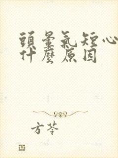 头晕气短心慌是什么原因