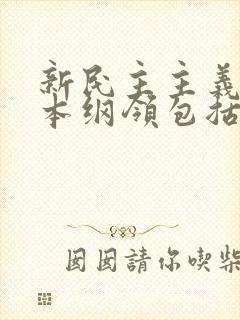 新民主主义的基本纲领包括( )