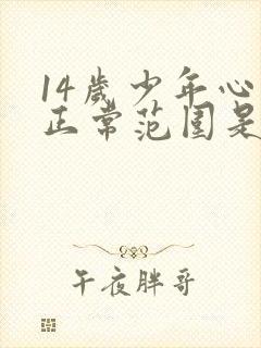 14岁少年心率正常范围是多少