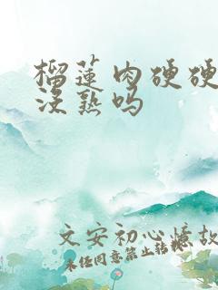 榴莲肉硬硬的是没熟吗