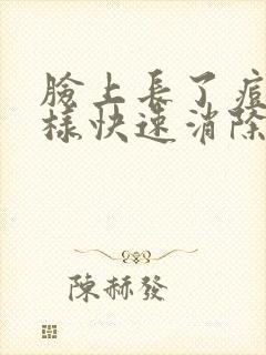 脸上长了痘痘怎样快速消除