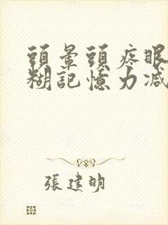 头晕头疼眼睛模糊记忆力减退