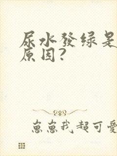 尿水发绿是什么原因?