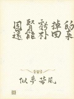 因肾亏掉的头发还能补回来么