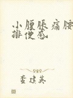 小腹胀痛腰酸有排便感