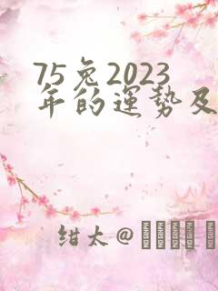75兔2023年的运势及运程