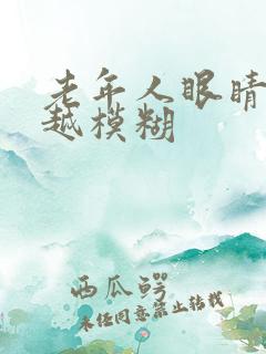 老年人眼睛越来越模糊