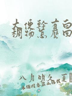 大便干有白色粘稠物怎么回事儿