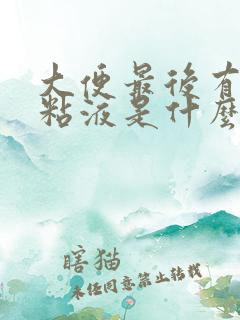 大便最后有黄色粘液是什么原因