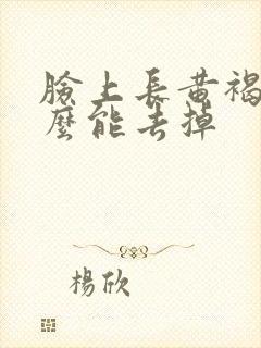 脸上长黄褐斑怎么能去掉