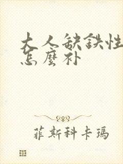 大人缺铁性贫血怎么补