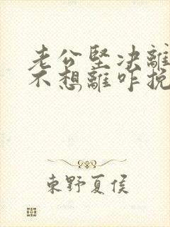 老公坚决离婚我不想离咋挽留