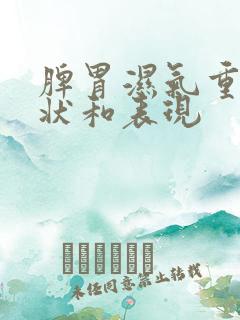 脾胃湿气重的症状和表现