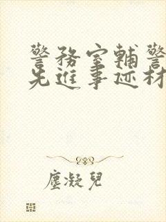 警务室辅警个人先进事迹材料