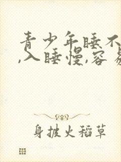 青少年睡不好觉,入睡慢,容易醒