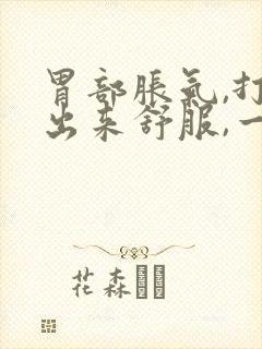 胃部胀气,打嗝出来舒服,一会儿又堵的