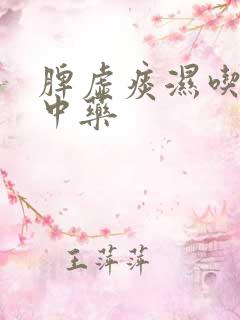 脾虚痰湿吃什么中药