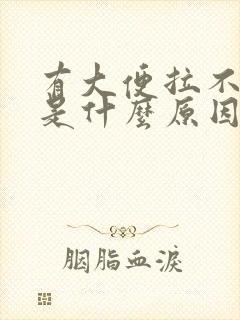 有大便拉不出来是什么原因造成的