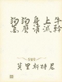 狗狗身上牛蜱虫怎么消灭干净