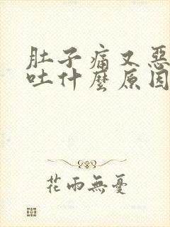 肚子痛又恶心想吐什么原因?