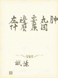 左边睾丸肿疼是什么原因