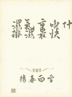 湿气重吃什么药排湿最快